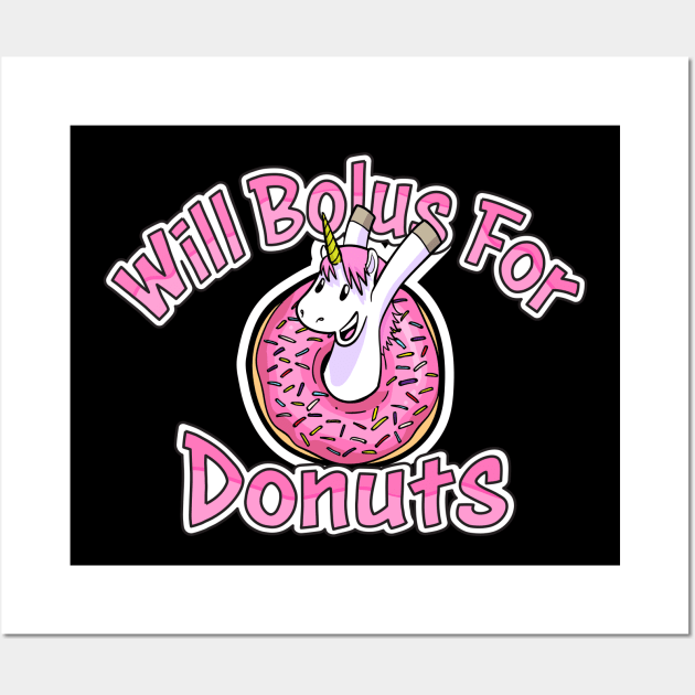 Type One Diabetes Will Bolus For Donuts Awareness Wall Art by JessieJune